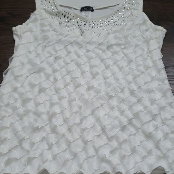 White Ruffle Tank - Picture 3 of 7